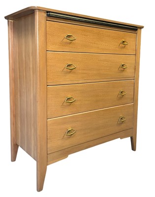 Lot 452 - LEBUS FURNITURE - RETRO 20TH CENTURY LIGHT OAK CHEST OF DRAWERS