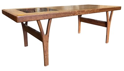 Lot 515 - TRIOH - RETRO DANISH DESIGN MID CENTURY 1960S TEAK & TILE TOP LOW/COFFEE TABLE