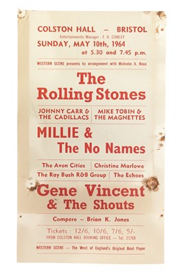 Lot 18 - THE ROLLING STONES - BRISTOL COLSTON HALL - ORIGINAL FLYER / HANDBILL