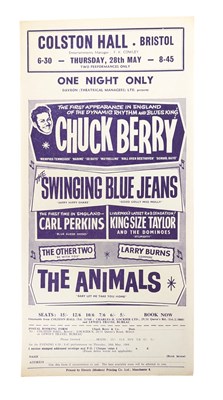 Lot 78 - CHUCK BERRY - ORIGINAL FLYER FROM THE COLSTON HALL, BRISTOL