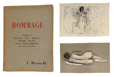 Lot 235 - REVUE HOMMAGE 1943 - RARE LIMITED ISSUE OF A FRENCH MODERNIST ART PORTFOLIO - MATTISE, PICASSO