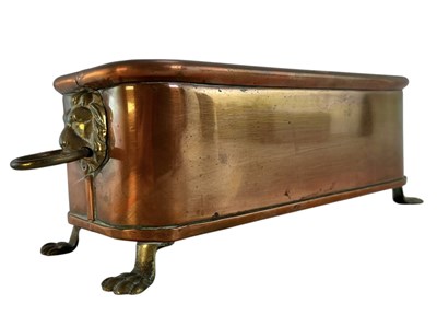 Lot 154 - LATE 19TH CENTURY COPPER & BRASS TROUGH PLANTER