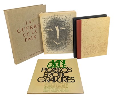 Lot 31 - FOUR BOOKS RELATING TO PICASSO - TO INCLUDE: BOOK OF LITHOGRAPHS, EROTIC GRAVURES, LYSISTRATA