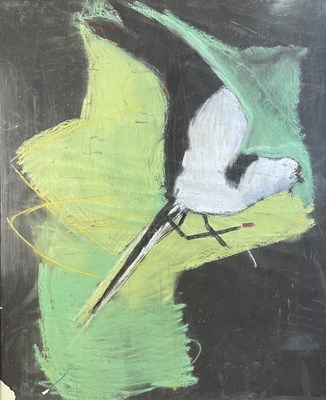 Lot 79 - CLEMENT MCALEER (B. 1949) - PATHS OVER A HILLSIDE, 1985 - PASTEL ON PAPER