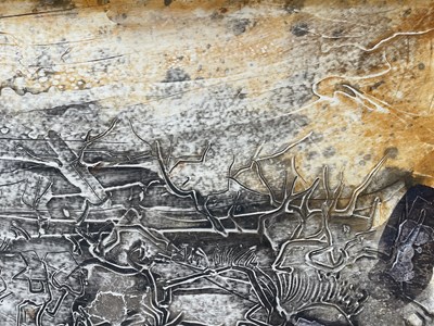 Lot 69 - GORDON FRANK VORSTER (1924-1988) - UNTITLED WILDBEEST - MIXED MEDIA ON BOARD