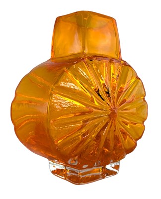 Lot 1 - GEOFFREY BAXTER X WHITEFRIARS - 9676 - MID CENTURY TANGERINE SUNBURST VASE