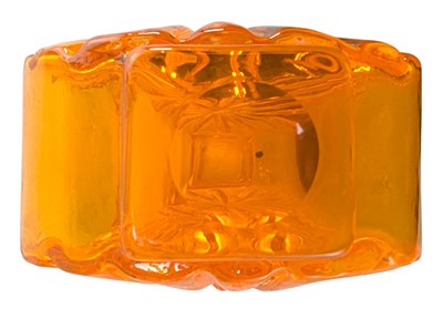 Lot 1 - GEOFFREY BAXTER X WHITEFRIARS - 9676 - MID CENTURY TANGERINE SUNBURST VASE