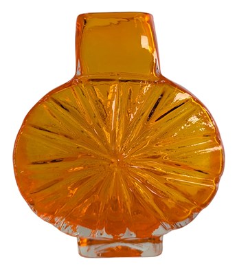Lot 1 - GEOFFREY BAXTER X WHITEFRIARS - 9676 - MID CENTURY TANGERINE SUNBURST VASE