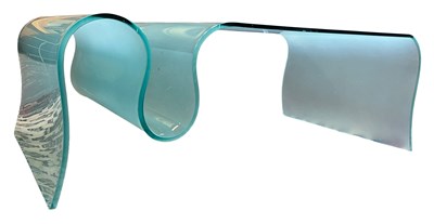 Lot 470 - MODERN HIGH-END DESIGNER FROSTED GLASS COFFEE TABLE