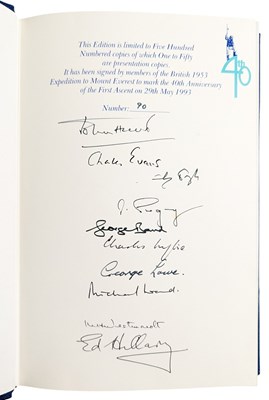 Lot 10 - HUNT, JOHN - 1993 THE ASCENT OF EVEREST, SIGNED, LIMITED EDITION