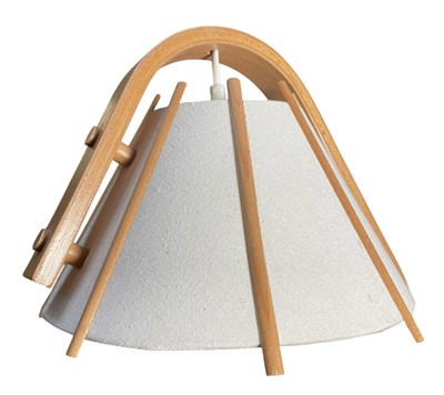 Lot 64 - JAN WICKELGREN FOR ANETA - 1970s SWEDISH BENTWOOD CHANDELIER