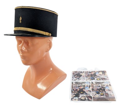 Lot 75 - 'ALLO 'ALLO (BBC SITCOM) - AUTOGRAPHED FRENCH POLICE KEPI HAT BY ARTHUR BOSTROM