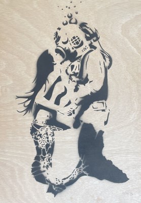 Lot 100 - EMO RAPHIEL ASTORIA (B. 1974) - MYTHICAL ENCOUNTERS, 2013 - SPRAY PAINT ON PLYWOOD