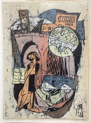 Lot 119 - CONTINENTAL 20TH CENTURY - UNTITLED ABSTRACT SIGNED PRINT ON PAPER, 1967
