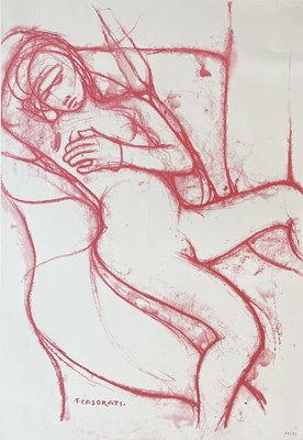 Lot 118 - AFTER FELICE CASORATI - UNTITLED LINE FIGURE - LIM. EDITION LITHOGRAPH