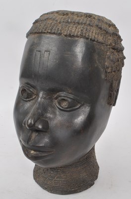 Lot 225 - VINTAGE EARLY 20TH CENTURY BRONZE AFRICAN TRIBAL BUST