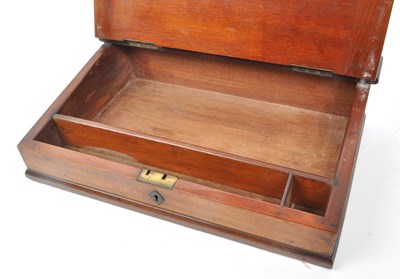 Lot 257 - VICTORIAN 19TH CENTURY MAHOGANY WRITING SLOPE