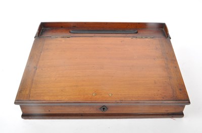 Lot 257 - VICTORIAN 19TH CENTURY MAHOGANY WRITING SLOPE