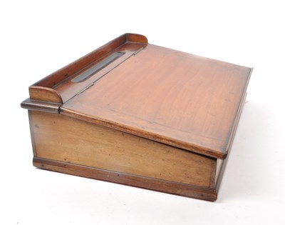 Lot 257 - VICTORIAN 19TH CENTURY MAHOGANY WRITING SLOPE