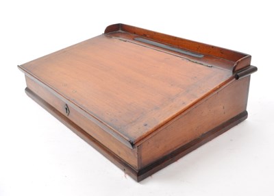 Lot 257 - VICTORIAN 19TH CENTURY MAHOGANY WRITING SLOPE