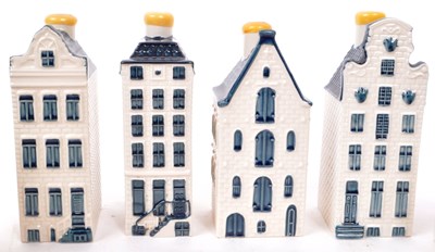 Lot 176 - KLM - BOLS - COLLECTION OF TEN DELFT BLUE MINIATURE LIQUOR HOUSES